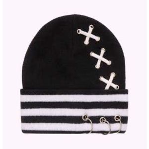 🖤🤍Black and white lace hat🤍🖤